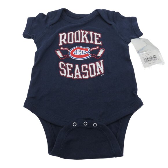 Outer Stuff Other - NHL Montreal Canadiens Infant 0/3m Navy Logo Creeper Bodysuit One Piece Hockey